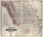 Yolo County 1900 Wall Map 43x51